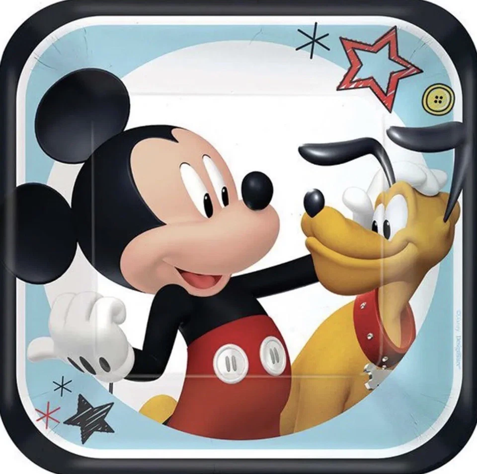 Mickey Mouse On The Go Dessert Plates 8 Count Birthday Party Supplies New Foto 1 de 1