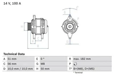 Alternador con polea múltiple 0 986 043 680 BOSCH para OPEL VECTRA A Hatchback - Imagen 1 de 4