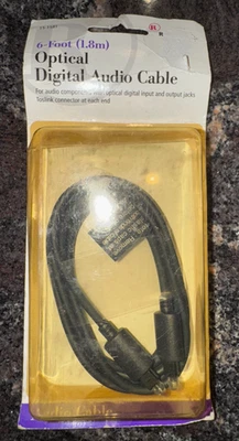 Cable de audio digital óptico Radio Shack de 6 pies (15-1581) Foto 1 de 2