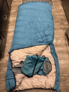 Sacco a pelo Cabelas North Shore LZ 0 gradi piumino d'anatra verde acqua - Foto 1 di 7