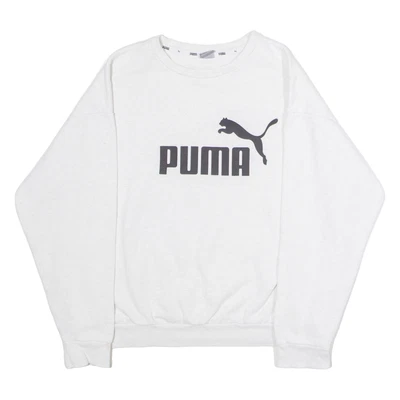 Sudadera PUMA para hombre blanca cuello redondo XL Foto 1 de 4