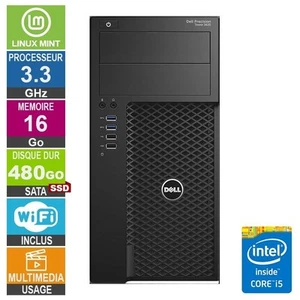 Dell Precision T3620 i5-6400 3.30GHz 16Go/480Go SSD Wifi Linux MINT - Photo 1/1