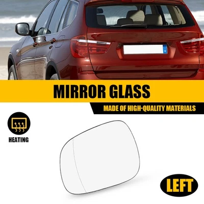 Left Driver Side Mirror Glass Heated with Backing Plate LH for BMW X3 2011-2014 Foto 1 de 4