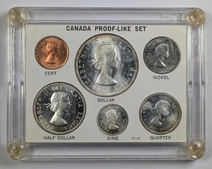 1964 Canada 6pc .800 Silver Proof Like Set in Holder ALL MINT - Picture 1 of 3