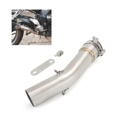 Tubo de escape de 51 mm de acero deslizable para Yamaha FZ1 2006-2015 de enlace medio para motocicleta Foto 1 de 4
