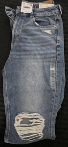 American Eagle Mom High Rise Comfort Stretch Waistband Destroyed Jeans - Picture 1 of 3