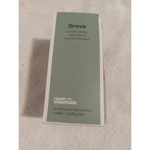 Room Essentials Grove Scented Candle Set of 2 Mandarin Basil - Picture 1 of 3