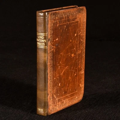 1819 Lord Bacon's Essays Francis Bacon Leather Binding - Image 1 of 4