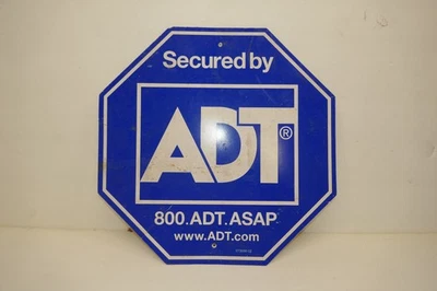 Letrero de patio de seguridad ADT de plástico vintage Foto 1 de 4