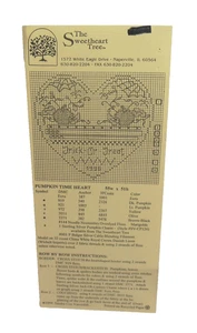 Sweetheart Tree Cross Stitch PATTERN Pumpkin Time Heart Fall Halloween No Charm - Picture 1 of 2