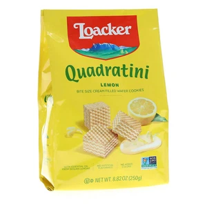 Loacker  Quadratini Lemon Wafer Cookies  8.82 Oz (Pack Of 1) - Picture 1 of 5