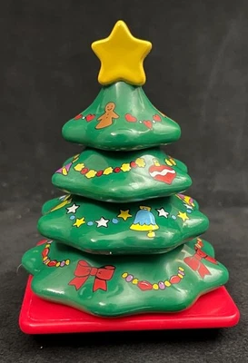 American Girl Bitty Baby Apilable Árbol de Navidad Papá Noel Ayudante Juguete Estrella Dorada Top Foto 1 de 2