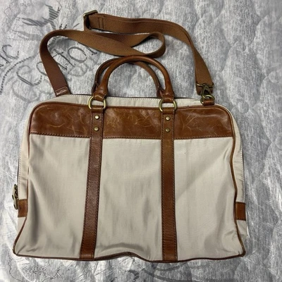 Fossil estate document Messenger Bag Shoulder Bag Leather Handles Twill Leather - Image 1 of 4