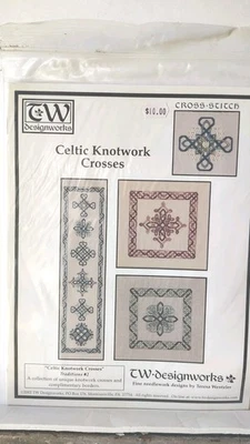 Vintage TW Design Works Celtic Knotwork Crosses Cross-stitch Pattern - Image 1 of 3