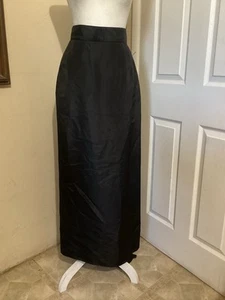 Vintage Jessica McClintock Gunne Sax Black Long Skirt Rosette on Back 4 - Picture 1 of 7