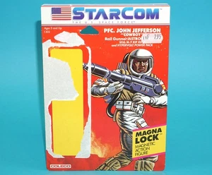 STARCOM UNCUT CARDBACK FILE CARD PFC. JOHN JEFFERSON US 1980s COLECO - Picture 1 of 2