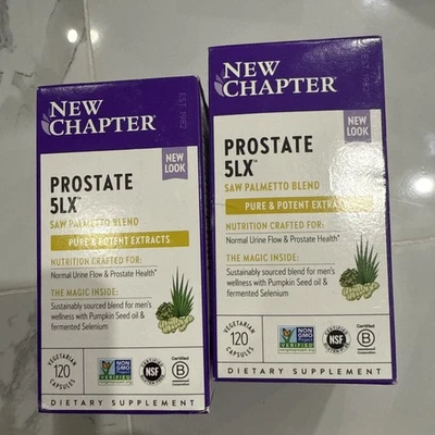 New Chapter Prostate Prostate 5LX Saw Palmetto Blend Vegetarian 120 Ct Exp 5/28+ - Image 1 of 3