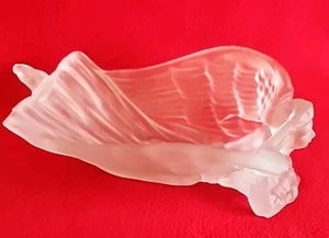 Vintage Early Carnevale Art Deco HTF Frosted Glass Wing Angel Bowl Signed - Picture 1 of 12