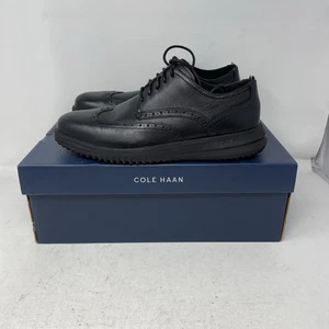 Zapatos Oxford Cole Haan Grand Punta de Ala Cuero Negro Negro C36938 Para Hombre Talla 9.5M - Imagen 1 de 9