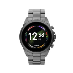 Montre Connectée Homme Fossil Gen 6 44mm Acier Inoxydable Écran Tactile, Couleur : Fumée - Photo 1 sur 10