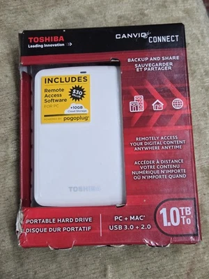 Toshiba Canvio Connect 1TB Portable External Hard Drive USB 3.0 New Sealed - Image 1 of 4