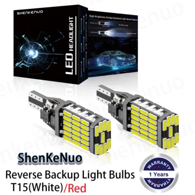 Bombillas LED retroceso T15 para Ford GMC 921 912 blanco/rojo 2x Foto 1 de 4
