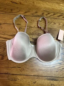 THIRDLOVE Brown Everyday Lace Uplift Plunge Bra! Size 34F Nude T15 - Picture 1 of 5