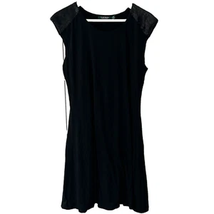 Ralph Lauren Kleid Gr. XL Perlen Flügelärmel schwarz A-Linie LBD Party klassisch - Bild 1 von 7