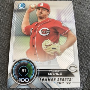 Tyler Mahle Cincinnati Reds 2018 Bowman Chrome Scouts Top 100 Insert