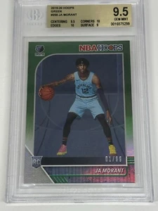 2019-20 Panini NBA Hoops Ja Morant Rookie Green # /99 Graded BGS 9.5 Gem Mint - Picture 1 of 2