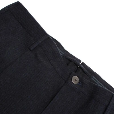 Incotex NWT Dress Pants Size 52 (36 US) Tapered Fit In Blue Wool Corduroy - Image 1 of 4