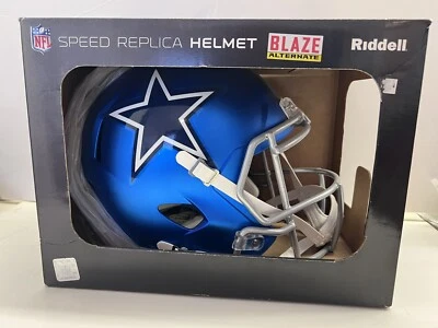 Raro Nuevo En Caja Dallas Cowboys Sin Firmar Tamaño Completo Réplica Casco Nuevo En Caja 2017 Foto 1 de 4
