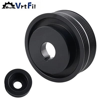 Black For Subaru Impreza WRX 2.0L 2.5L EJ20 2002-07 Aluminum Crank shaft Pulley - Imagem 1 de 4