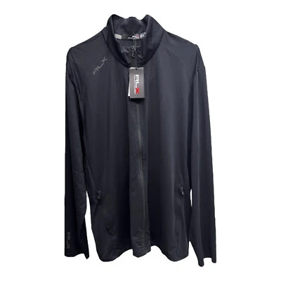 RLX Ralph Lauren Mens Black Full Zip Jacket Pockets Long Sleeve $168 - Image 1 of 4