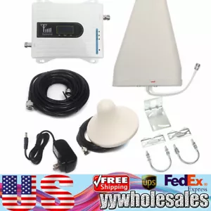 NEW 900/1800/2100MHz Cell Phone Signal Booster GSM 3G 4G LTE Amplifier Kit Band - Photo 1 sur 7