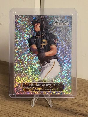 2022 Bowman Sterling Prospects Speckle Refractor 48/99 #BSP-98 - Lonnie White Jr - Image 1 of 3