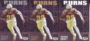 BRIAN BURNS 2019 SAGE Premier Draft (3) lot base + gold + silver FLORIDA STATE - Picture 1 of 1