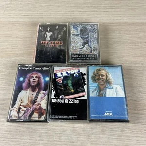 5 Cassette Lot Jimmy Buffett ZZ Top Tribe Rolling Stones Peter Frampton - Picture 1 of 2