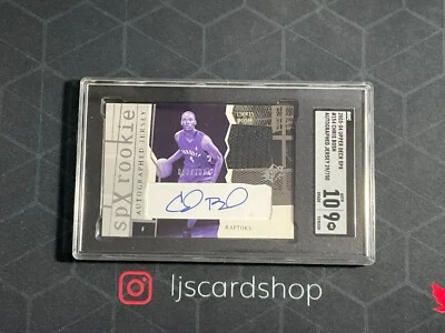 2003-04 UD SPX Chris Bosh #154 RPA Rookie Patch Auto /750 SGC 9/10 C1 - Image 1 of 2