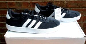 Herren Adidas Turnschuhe VL Court 3.0 Basis Turnschuhe Marineblau & Weiß UK 9,5 Neu mit Etikett - Bild 1 von 14