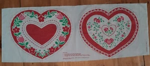 Springs Industries Heart Pillow Panel Valentine #7706 18" Uncut - Picture 1 of 1