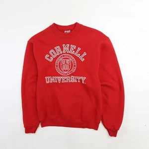 Felpa girocollo vintage Cornell Big Red Crest taglia small NCAA - Foto 1 di 4