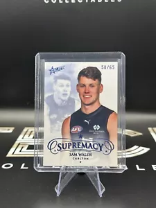 2024 AFL SELECT SUPREMACY SAM WALSH BLUE PORTRAITS 50/65 CARLTON - Picture 1 of 2