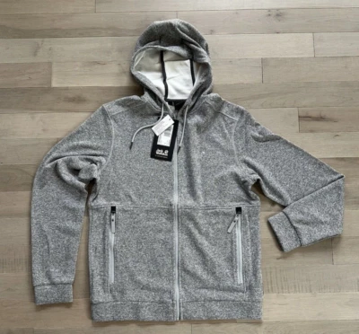 Jack Wolfskin Finley Sudadera con Capucha Polar Cremallera Completa Hombres Medio Gris Pizarra Foto 1 de 4