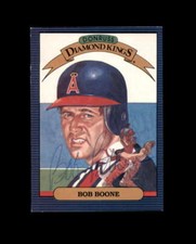 Bob Boone Hand Signed 1986 Diamond Kings Los Angeles Angels Autograph