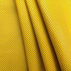 Perforated mustard yellow genuine kangaroo skins, leather hides for crafts