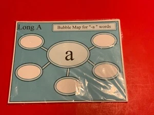 42 Long Vowel Bubble Maps - Language Mats  - Laminated Dry Erase - Picture 1 of 6