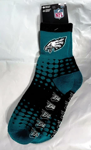 PHILADELPHIA EAGLES MEN'S TEAM COLOR SLIPPER SOCKS LARGE (10-13) FREE SHIPPING Cover