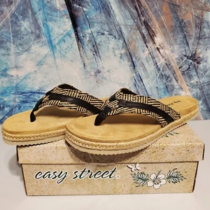 Easy Street Damen-Riemensandalen Starling Kunstleder gepolstert Schuhe 8,5 WW - Bild 1 von 7