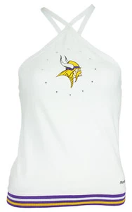 Reebok Minnesota Vikings NFL Juniors Fashion Halter Top, White - Picture 1 of 5